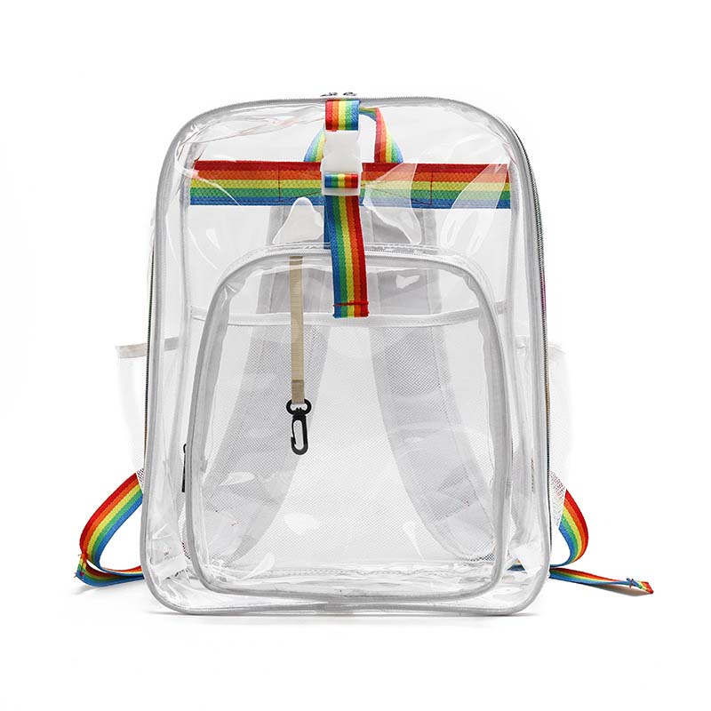 Adult Unisex Casual PVC Transparent Backpack