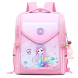 Toddler Kids Fashion Schoolbag Cartoon Mermaid and Hippos Primary School Backpacks