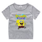 Toddler Kids Boy Cartoon Sponges Cotton T-shirts