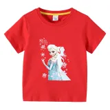 Toddler Kids Girl Cartoon Tops Princess Snowflake T-shirts