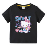 Toddler Kids Girl Cartoon Tops Smart Cat T-shirts