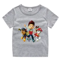Toddler Kids Boy Cartoon Tops Running Paw Puppy Dog T-shirts