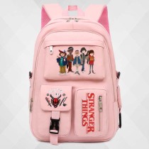 Adult Unisex Ligthweight Cartoon Stranger Friends Backpack Laptop Bags Kids Schoolbags
