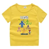 Toddler Kids Boy Cartoon Rainbow Aliens Friends Cotton T-shirts