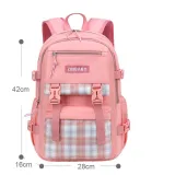 Toddler Kids Senior Lightweight Casual Sports Plaids Backpack Schoolbags