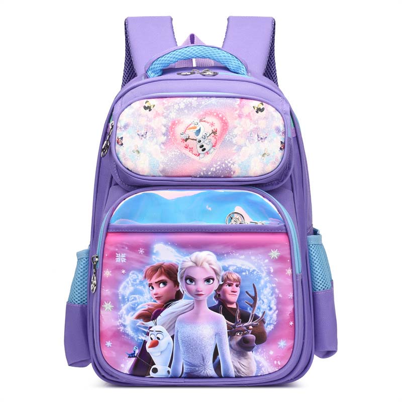Toddler Kids Fashion Schoolbag Cartoon Snow Princess Primary School Backbags