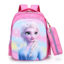 Toddler Kids Fashion Schoolbag Cartoon Princess Primary School Backbags with Stationery Bag
