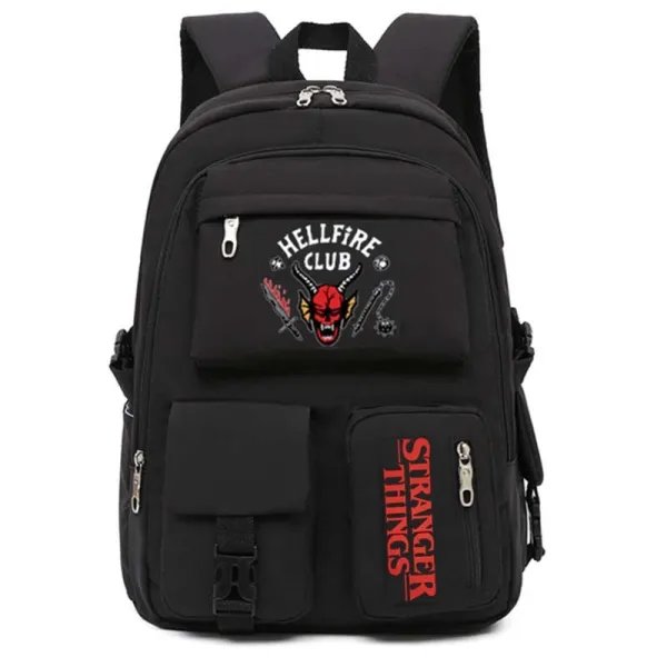 Adult Unisex Lightweight Stranger Hellfire Clue Backpack Laptop Bags Kids Schoolbags