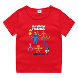 Toddler Kids Boy Cartoon Rainbow Aliens Friends Cotton T-shirts