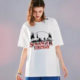 Adult Unisex Top Exclusive Design Stranger Trees Friends Riding Bicycles T-shirts