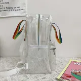 Adult Unisex Casual PVC Transparent Backpack Handbag