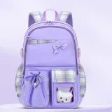 Toddler Kids Girl Lightweight Casual Senior Backpack Cute Bear Bowknot Schoolbags