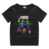 Toddler Kids Boy Cartoon Rainbow Aliens Friends Cotton T-shirts