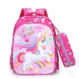 Toddler Kids Fashion Schoolbag Cartoon Unicorn Are Real Primary School Backpacks with Stationery Bag