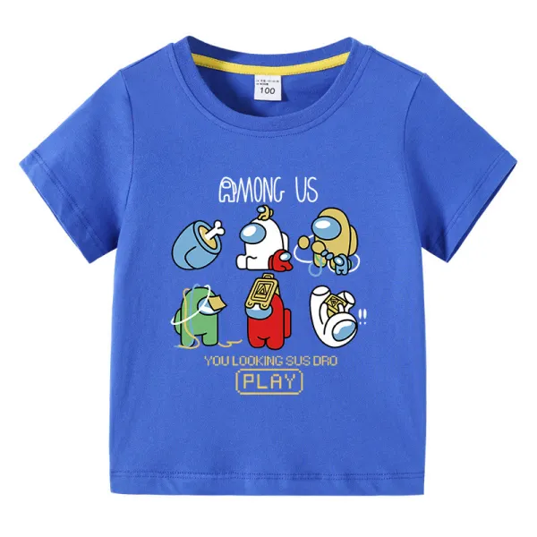 Toddler Kids Boy Play Games Character Cotton T-shirts