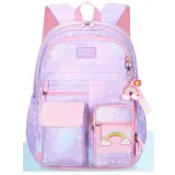 Toddler Kids Girls Lightweight Rainbow Heart Backpack Schoolbags