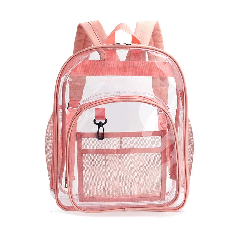 Adult Unisex Casual PVC Transparent Zipper Backpack