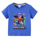 Toddler Kids Boy Cartoon Running Blocks Cotton T-shirts