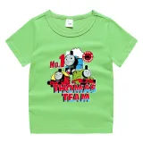Toddler Kids Boy Thomas No.1 Train Team Cotton T-shirts