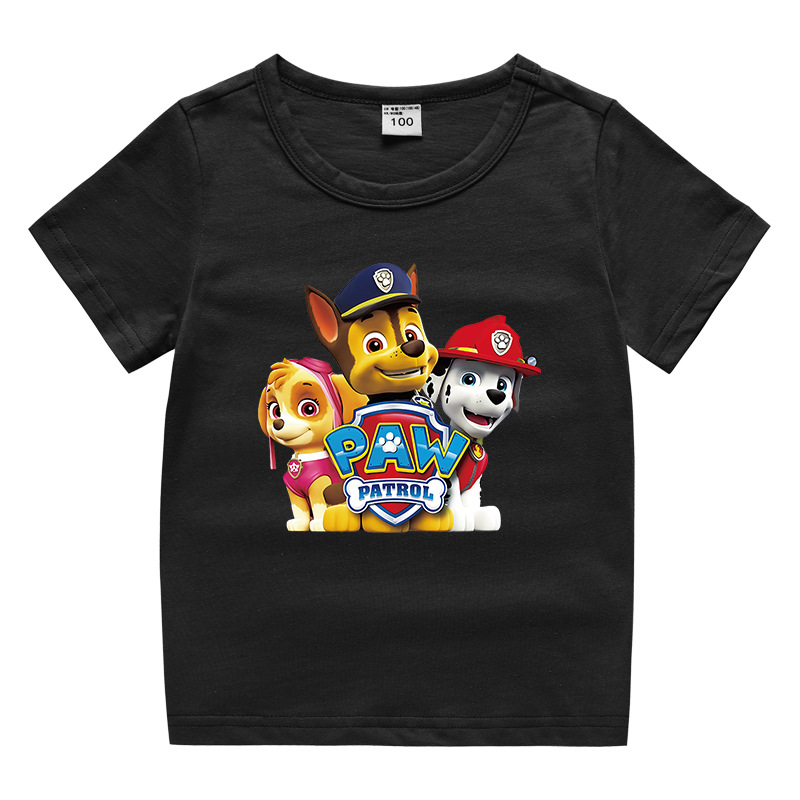 Toddler Kids Boy Cartoon Cute Paw Puppy Dog T-shirts