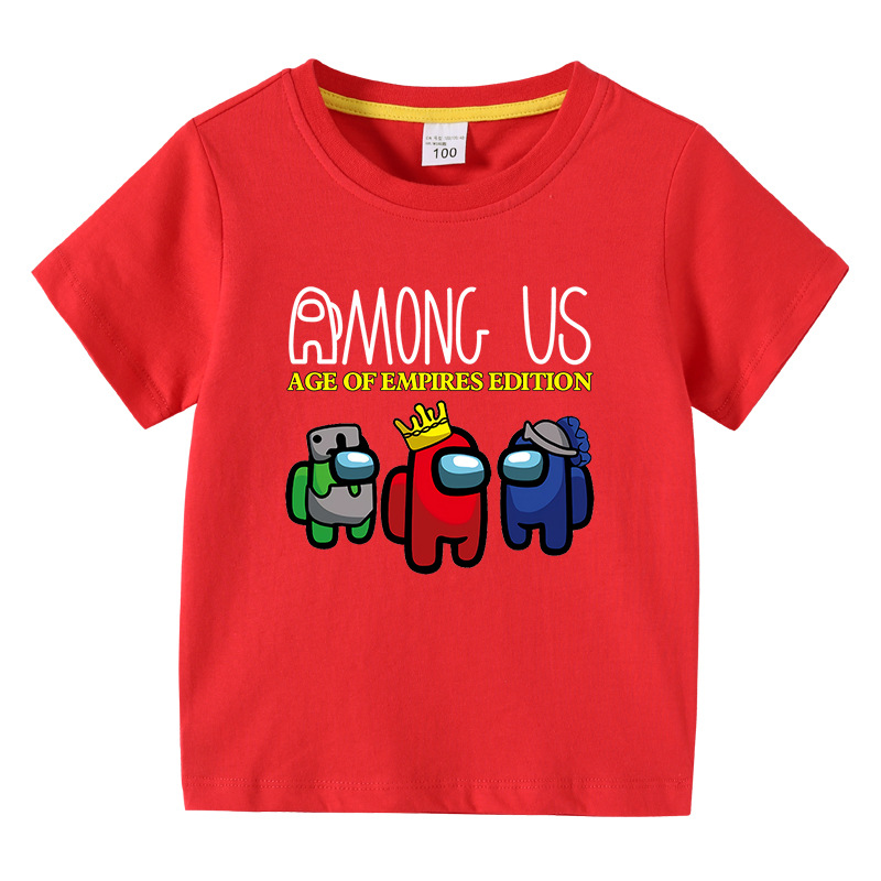 Toddler Kids Boy Crown Among Game Cotton T-shirts