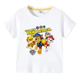 Toddler Kids Boy Cartoon Paw Puppy Running Dog T-shirts