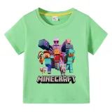 Toddler Kids Boy Cartoon Running Blocks Cotton T-shirts