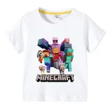 Toddler Kids Boy Cartoon Running Blocks Cotton T-shirts