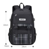 Toddler Kids Senior Lightweight Casual Sports Plaids Backpack Schoolbags