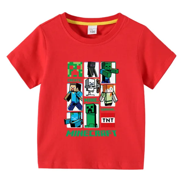 Toddler Kids Boy Cartoon Sports Blocks Cotton T-shirts