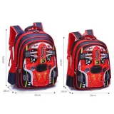 Toddler Kids Fashion Schoolbag Cartoon Racing Cars Primary School Backpacks
