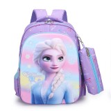 Toddler Kids Fashion Schoolbag Cartoon Princess Primary School Backbags with Stationery Bag