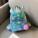 Toddler Kids Fashion Sequin Glittering Unicorns Backbag