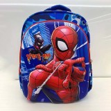 Toddler Kids Fashion Schoolbag Cartoon Spider Primary School Backbags with Stationery Bag