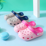 Toddlers Kids Pure Color Hole Beach Home Summer Slippers Shoes