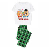 Family Matching Pajamas Exclusive Design Is Potato Family White Pajamas Set