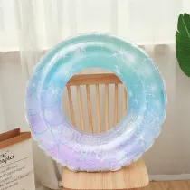 Toddler Kids Pool Floats Inflated Swimming Rings Glittering Starry Night Swimming Circle