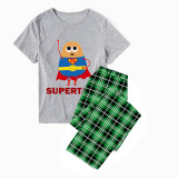Family Matching Pajamas Exclusive Design Is Potato Super Potato Gray Pajamas Set