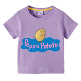Kids Unisex Clothing Top For Boys And Girls Pig Potato T-shirts