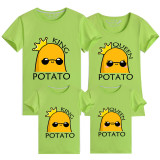 Family Matching Clothing Top Potato King Queen Family T-shirts