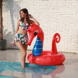 Inflatable Seahorse Pool Float Summer Beach Swimming Ring
