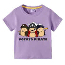 Kids Unisex Clothing Top For Boys And Girls Is Potato Pirate T-shirts