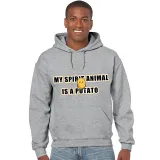 Adult Unisex Tops Exclusive Design My Spirit Animal Is A Potato Slogan T-shirts And Hoodies
