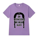 Adult Unisex Tops Exclusive Design On Wednesdays We Wear Black Braids T-shirts And Hoodies