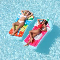 Pool Floats Inflated Swimming Surfboards Lemon Fruits Floaties Lounger