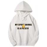 Adult Unisex Tops Exclusive Design My Spirit Animal Is A Potato Slogan T-shirts And Hoodies
