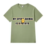 Adult Unisex Tops Exclusive Design My Spirit Animal Is A Potato Slogan T-shirts And Hoodies