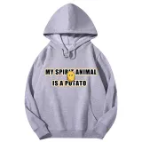 Adult Unisex Tops Exclusive Design My Spirit Animal Is A Potato Slogan T-shirts And Hoodies