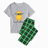 Family Matching Pajamas Exclusive Design Is Potato I Am A Potato Gray Pajamas Set