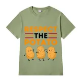 Adult Unisex Tops Exclusive Design Respect The Potato T-shirts And Hoodies